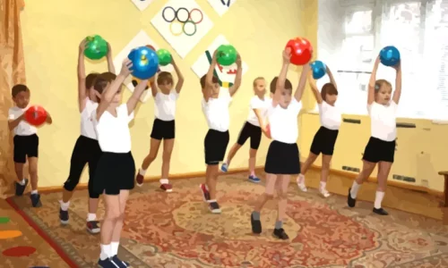 Занятия физкультурой с пятилетними детьми