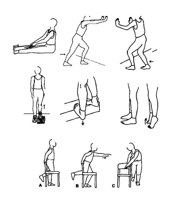 Как разрабатывать сустав после операции. Упражнения на растяжение ахиллова сухожилия. Переразгибание коленного сустава упражнения. Упражнения ЛФК при разрыве ахиллова сухожилия. ЛФК для ахиллова сухожилия после операции.